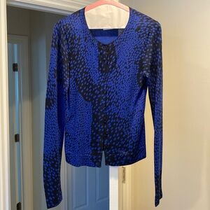 Diane Von Furstenberg Blue and Black Cardigan